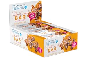LIGHTERLIFE FAST LighterLife Salted Caramel Bar, Weight Loss Meal Replacement Bar, High in Protein with 25% of RDA vitamins and minerals, 60g, Box of 12
