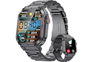 LIGE Smartwatch Uomo Chiamate/Risposta Bluetooth Notifiche 1.32" HD Touchscreen Uomo Sportive Orologio Fitness Cardiofrequenzimetro SpO2 Tracker IP67 Impermeabile Orologio Intelligente Android