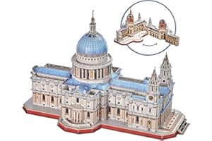 CubicFun Puzzle 3D Londra Landmark Grande Architettura Kit di Modellismo Giochi Rompicapo 3d Puzzle Impegnativo per Adulti, Cattedrale di St. Paul 643 Pezzi