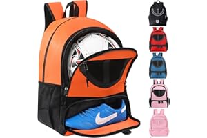 TRAILKICKER Sac à dos de basket-ball pour homme et femme avec compartiment pour ballon et chaussures, capacité 30 L, léger et respirant, pour volley-ball, football, sport, voyage, école, salle de sport