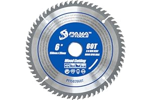 PAYA TCT Circular Saw Blade Diameter 150 mm x 20 mm 60 Teeth Circular Saw Accessories Saws DIY Cutting Firewood for Pallets, Wood etc. PY1502060T