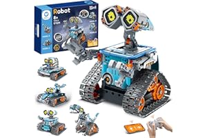 Sillbird 5-in-1 STEM Robot Building Toys for Boys, Remote & App Controlled Robotic Programmable Educational Technic Set, Christmas Birthday Gifts for Boys Girls Kids Aged 8 9 10 11 12+ (435 Pcs)