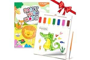 YPLUS Peinture avec Livres d'Eau pour Tout-Petits ，Papier de Peinture Aquarelle Enfants 1-4 Ans ， Cadeau Artisanat d'Art avec Pinceau - Animaux