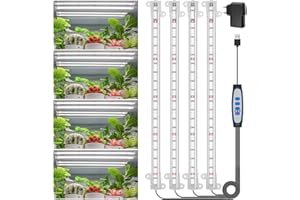 ‎WIAXULAY Wiaxulay Pflanzenlampe LED Vollspektrum, 6000K Pflanzenlicht für Pflanzen, Wachstumslichter für Zimmerpflanzen, Wachstumslichtstreifen mit Auto Timer 6/12/16H, 5 Stufen Dimmbar
