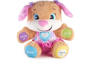 Fisher-Price la Sorellina del Cagnolino Smart Stages Ridi & Impara, Morbido Peluche Educativo per Imparare le Prime Parole, con 75+ Canzoni, Luci e Melodie, Edizione: Francese, FPP52