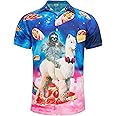 RAISEVERN Mens Hawaiian Shirts Short Sleeve Funny Ugly Casual Shirt, M-XXL