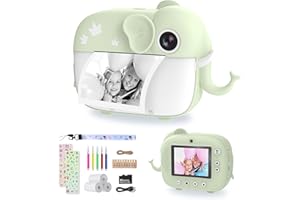 TIATUA Macchina Fotografica Bambini Istantanea, 20MP/1080P HD Videocamera, videocamera istantanea senza inchiostro con 32GB Scheda, Regalo per Bambini dai 3-12 Anni