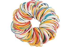 WUGU 500 sztuk gumowych gumowych gumowych pierścieni, 38 mm, odporne gumki, wielokrotnego użytku, odpowiednie do włosów, domu, biura, szkoły i pracy., CSXPJ500, kolor