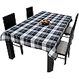 Airwill Cotton Jacquard Dobby Checks with Multicolor Combos of 4/6 Seater Tablecloth, Sized 140cm Width and 140cm Length