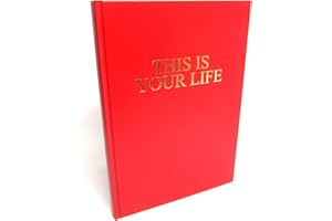SCRAPBOOK WONDERLAND A4 This is Your Life, Gold Embossed Memory Album, Scrapbook, Photo, Keepsake, Red Hardback (A4 (210x297mm))