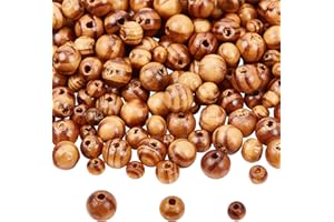 OLYCRAFT 900 perline in legno naturale tinto perline in legno sciolto 3 stile perline distanziali in legno per artigianato fai da te gioielli