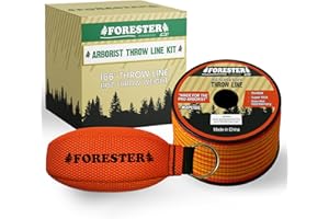 FORESTER Arborist Throw Line Kit | 11oz Throw Weight & 166ft Rope | Ultra Slick 100% Polyester Rope | Arborist Equipment For Tree Climbing