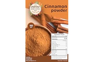 AROMA HERBS & SPICES SUPREME QUALITY 100gm | Cinnamon Powder | Dalchini Powder | Taj Powder | Authentic | Aromatic | Cinnamon Ground | Cinnamon Powder, 100% All-Natural, Cinnamon Gently Dried and Ground, Without additives (100 Gram)