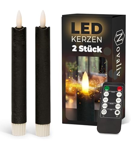 6 stuks led-kaarsen, 28 cm led-kaarsen met afstandsbediening, led- staafkaarsen met timerfunctie, werkt op batterijen met 3D flikkerende vlam, elektrische kaarsen voor feest, Halloween en Kerstmis