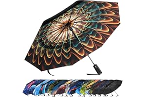 ZUOYOUZ Parapluie Pliant, Petit Parapluie de Poche Solide Portable, Parapluie Anti Tempete à Ouverture et Fermeture Automatiques, Parapluie Resistant au Vent, Parapluie Inversé pour Hommes et Femmes