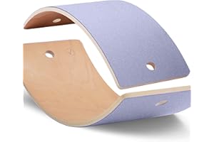 valuents Balance Board aus Holz für Kinder – 82x30cm – Balancierbrett – Montessori Wippe mit Filz Unterseite +Plus: Hilfsseil & Anti-Rutsch Sticker