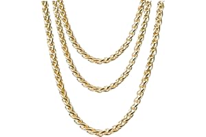 FASCHINFEVER Goldkette ca 50 cm - Panzerkette gold - als Accessoire für Fasching & Karneval - 80er & 90er Jahre Motto - wie Vokuhila & Gangster