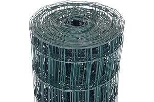 Oypla 1.2m x 25m Green PVC Coated Galvanised Steel Wire Mesh Fencing Garden Euro Stock Fencing