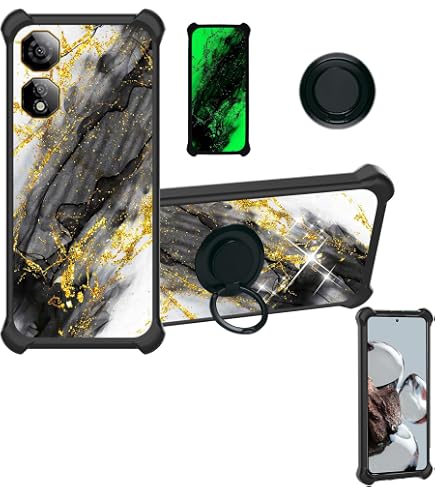 Custodia Ibrida Per Nubia Red Magic 6s Pro 5G - Con Vetro Temperato, Supporto Magnetico Pieghevole, Anti-impronte, Nero