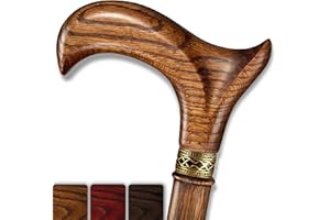 Asterom Walking Stick - Handmade, Ergonomic, Wooden - Walking Sticks for Men & Women, Cool Walking Cane, Unique, Wood