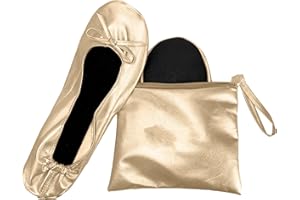 JJ PRIME Ballerina Plegables para Bolso | Zapatos Fiesta Comodos - Después de Los Zapatos de Fiesta con la Bolsa Plegable