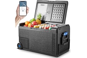 AAOBOSI Frigoriferi Portatile 38L, Frigo Per Auto -20℃ a 20℃, 12/24V DC e 100-240V AC, Robusto frigo da campeggio Per Auto, Camion, Barche, Case, Campeggio e Pesca
