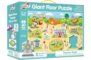 Galt Toys, Giant Floor Puzzle - Theme Park, Floor Puzzles for Kids, Ages 3 Years Plus
