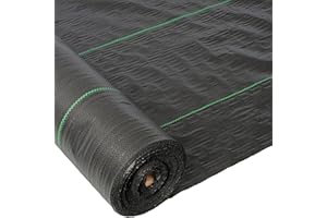 GARDENERSDREAM Toile Anti-Mauvaises Herbes Extra Résistante GroundMaster (1 m x 50 m) - Bâche Anti-Mauvaises Herbes de 100 g/m², Perméable à l'eau, pour Jardin, Potager Surélevé et Allée - Bâche de Sol