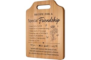 GLEEVARA Friendship Gifts for Women, Christmas Gifts for Women - Unique Bamboo Cutting Board, Best Friend Birthday Gifts for Her, Friend Gifts for Best Friend