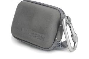 FitStill Mini szary futerał ochronny z PU do Go Pro Hero 12/11/10/9/8/7/(2018)/6/5 Black, twarda torba podróżna do przechowywania DJI Osmo Action 1, Campark, YI Sports Camera itp.