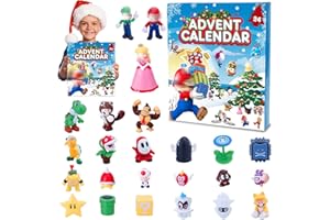HEARTSKING Calendrier de l'Avent 2024, 24 Pièces Mini figurine Enfant Jouets Surprises pour le Compte à Rebours Jusqu'à Noël Décorations de Gâteaux de Vacances pour Filles Garçons Enfants à Partir de 4 ans B