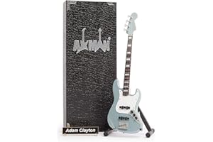 AXMAN Adam Clayton (U2) Bass - Guitarra en miniatura - Regalos musicales - Adorno hecho a mano