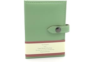 LITTLE SHOP OF Small Size GREEN - Little Little Book of Earrings - A Small Book for Keeping Your Earrings Safe!