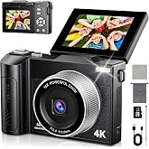 Photo Camera 48MP 4K Compact Digital Camera with Zoom 16X 2.8" LCD Compact Portable Camera with 32GB Card for Kids Beginners