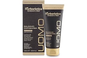 L'ERBORISTICA DI ATHENA'S DAL 1969 L'Erboristica Athena's - Dopobarba Uomo Lenitivo e Idratante - Balsamo Dopobarba Senza Alcool per Pelle Sensibile - con Estratto di Ginseng e Aloe Vera - 100 ml