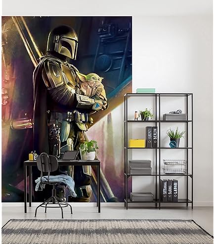 Komar Star Wars EP7 The Force Awakens Collage Wallpaper Mural, Vinyl, Multi-Colour, 368x0.2x254 Cm - View #2