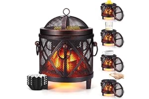 Wowlela Lámpara de cera fragancia eléctrica, 4 en 1 lámpara de aroma eléctrica para Cera aromática, Vela y Aceite aromático, Lámpara Aromática eléctrico para Regalos y Decoraciones de Oficina doméstic