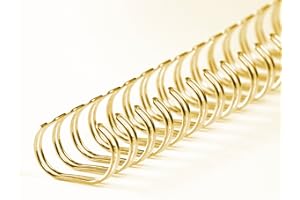 r&b 34RM79-GO Drahtbinderücken 34 Ringe 7.9 mm, 5/16 Zoll, 3:1 Teilung gold, 100 Stück