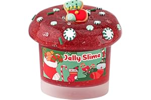 OKAYBEE Roter Glitter Crystal Slime, Nicht Klebriger Schleim für Kinder, Slime Sensor Spielzeug, Geburtstagsgeschenk für Mädchen und Jungen im Alter von 8–12 Jahren