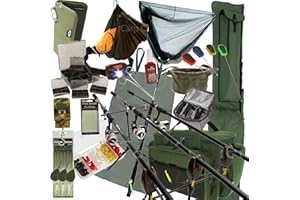 NGT Carp-Corner Deluxe-Karpfen-Angel-Set, komplettes Angel-Set mit Ruten, Spulen, Alarm, Ausrüstung und Köder