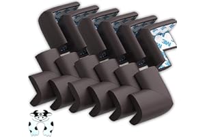KEKECHAORAN 12pcs Protector de Esquinas Bebes y Niños Protecciones para bebés, Espuma Suave Protectores de Seguridad para Mesas Esquina y Aualquier Tipo de Muebles Anti-colisión Esquineras Cojines Protectores