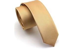 JEMYGINS 2.4" Solid Color Skinny Tie Slim Necktie for Men (6cm)