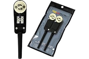 ISOLATECH 2szt GU10 gniazdo z puszką przyłączeniową żarówki energooszczędne LED (max.250V/2A) żarówki do montażu w domu sufit podwieszany wspornik kuchnia łazienka gniazdo akcesoria