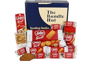 Lotus Biscoff Gift Set Hamper Box from The Bundle Hut: Includes Biscoff Spread, Biscoff-Topped Yorkshire Flapjack, Biscuits & More - Birthday Gift for Her, for Him (Smooth Spread)