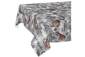 Vaxduk bordsduk tvättbar lättvårdad vattenavvisande lotuseffekt trädgårdsbordsduk kaffe 180 x 140 cm skärkant