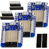 AZDelivery 3 x ESP32 D1 Mini NodeMCU WiFi-Modul + Bluetooth Internet Development Board kompatibel med Arduino inklusive en E-