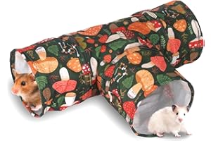 lisetar Tunel dla świnki morskiej, składany i nadający się do prania tunel dla zwierząt domowych, dla królika, chomika, szynszyli i fretek, królika, świnki morskiej, akcesoria (55 x 20 cm)