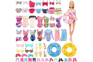 Miunana 26 ubranek dla lalek, strój kąpielowy, akcesoria do pływania, buty dla lalek 40 cm