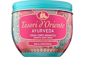 ‎TESORI D'ORIENTE TESORI D’ORIENTE Körpercreme 'Ayurveda', 300 ml, aromatische Bodylotion mit Amla-Frucht und Patchouli, Feuchtigkeitscreme zur Körperpflege, Wellness-Ritual für Körper & Sinne