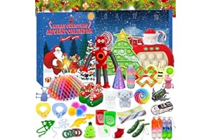 TNGTSWWCV Fidget Adventskalender 2025,Adventskalender Fidget Toy,Spaß und aufregend Countdown Spielzeug,Countdown Stress Linderung und Unterhaltung Sensory Fidget Toys Set Geschenke Calendar